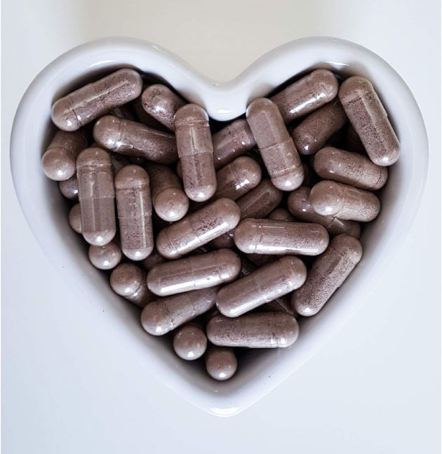 Placenta capsules in jar